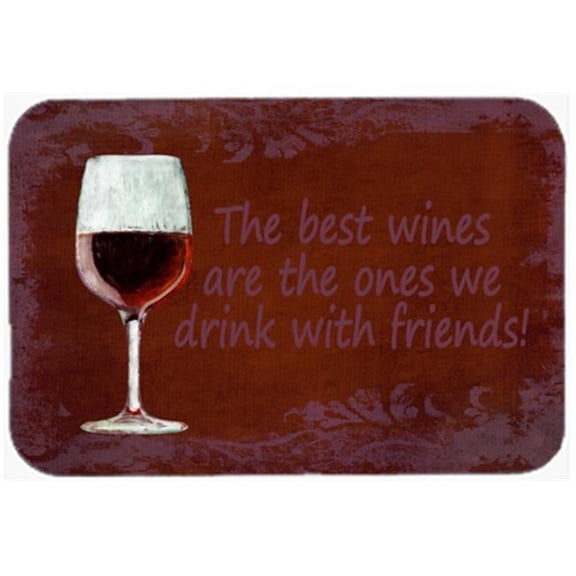 The Best Wines Are The Ones We Drink With Friends Glass Cutting Board - Large
