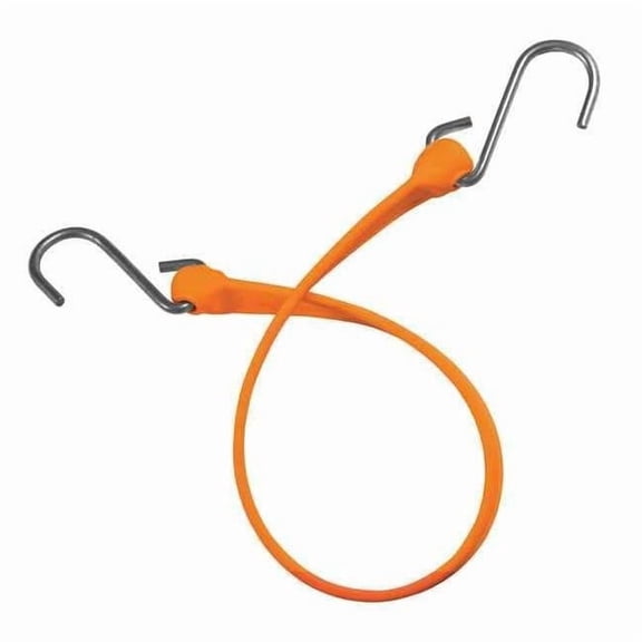 Orange Polyurethane Bungee Strap with S-Hooks, Bungee Length: 36"