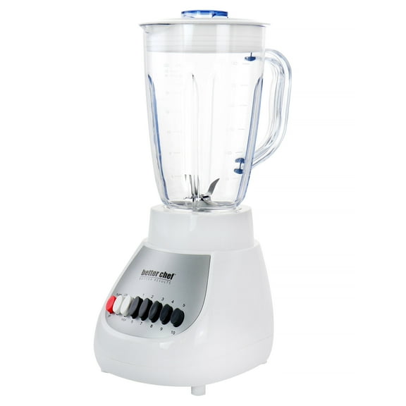 The Better Chef 10 Speed 350W Plastic Jar Blender in White