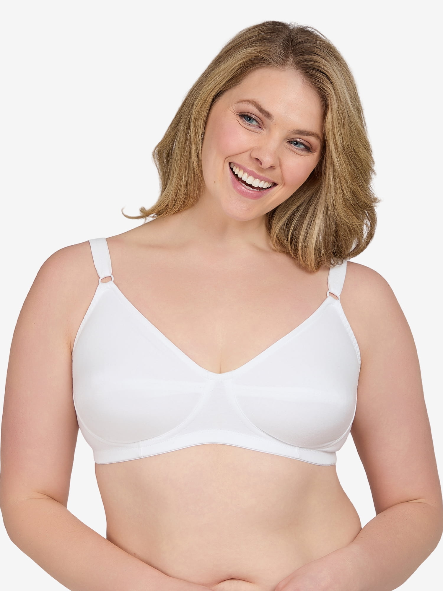 Leading Lady, The Bettie, Latex Free Bra, Hypoallergenic, Wirless Support, Unpadded, Adjustable, All Cotton Bra (Women's & Women's Plus)