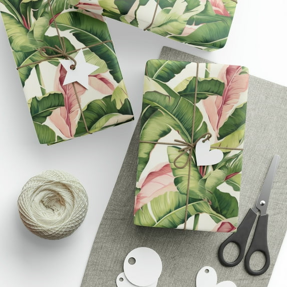 The Beverly Boho Leaf Printed Wrapping Paper
