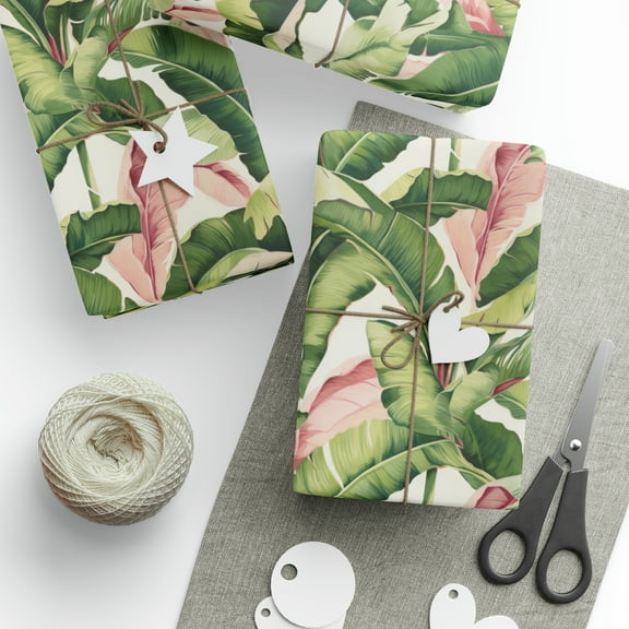 The Beverly Boho Leaf Printed Wrapping Paper