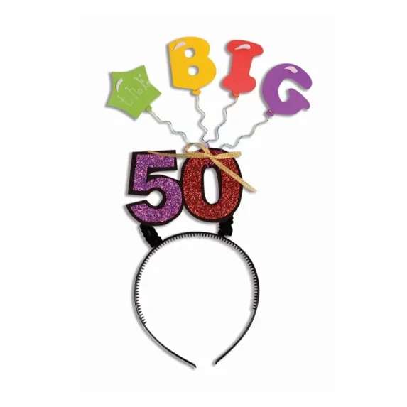The Big 50 Happy Birthday Headband