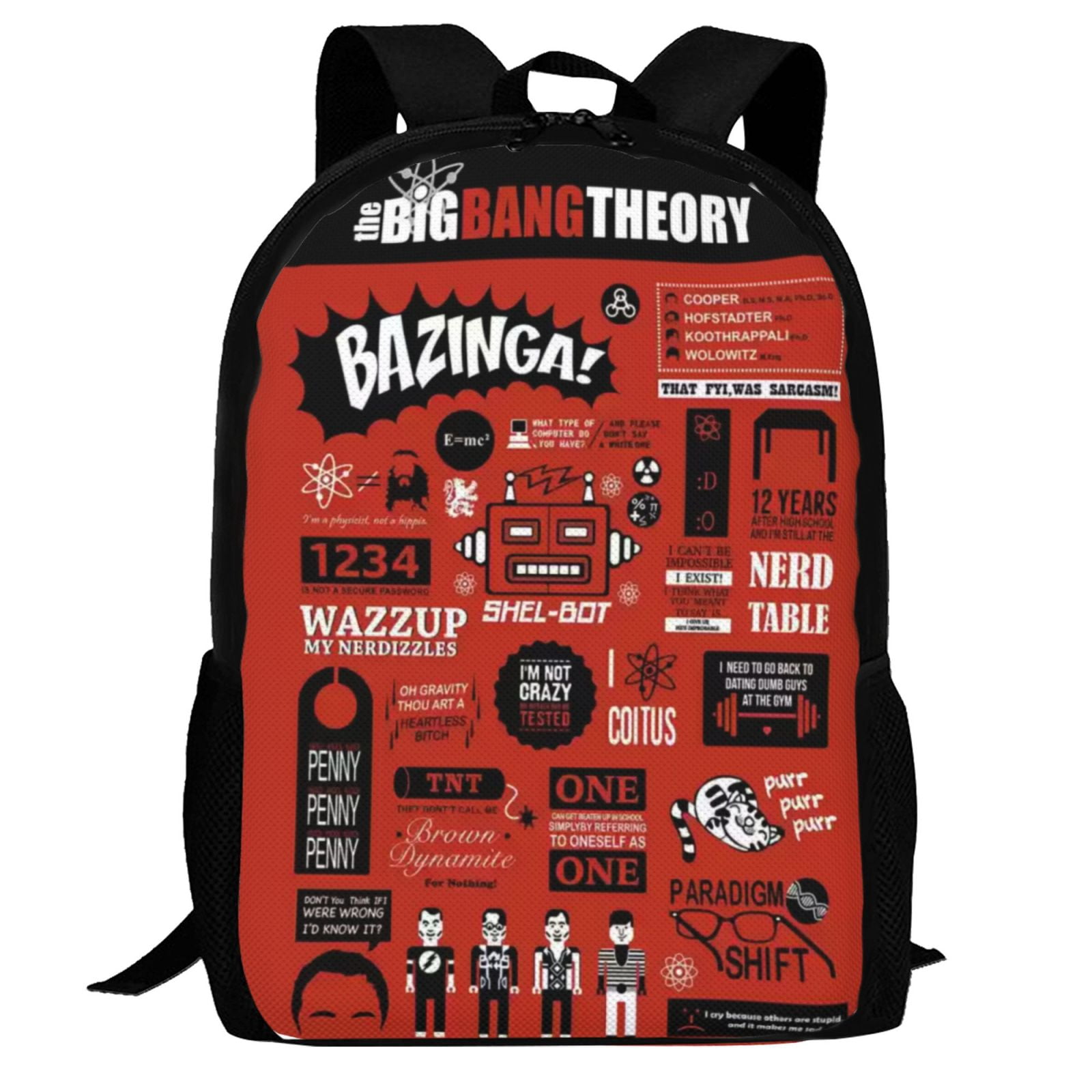 The Big Bang Theory Backpack, 3d Printed Laptop Backpack, Water ...