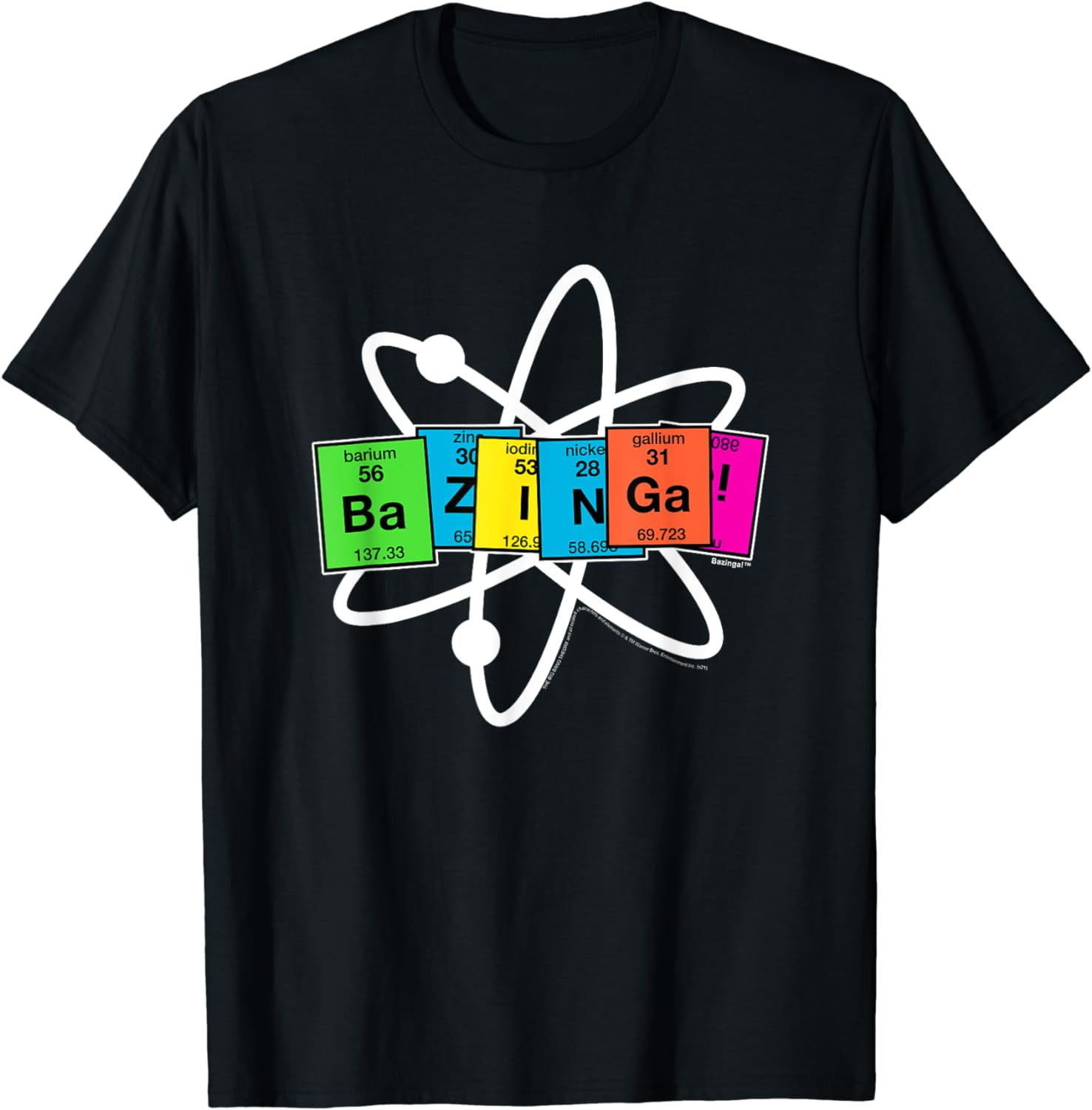The Big Bang Theory Bazinga Elements with Atom T-Shirt - Walmart.com