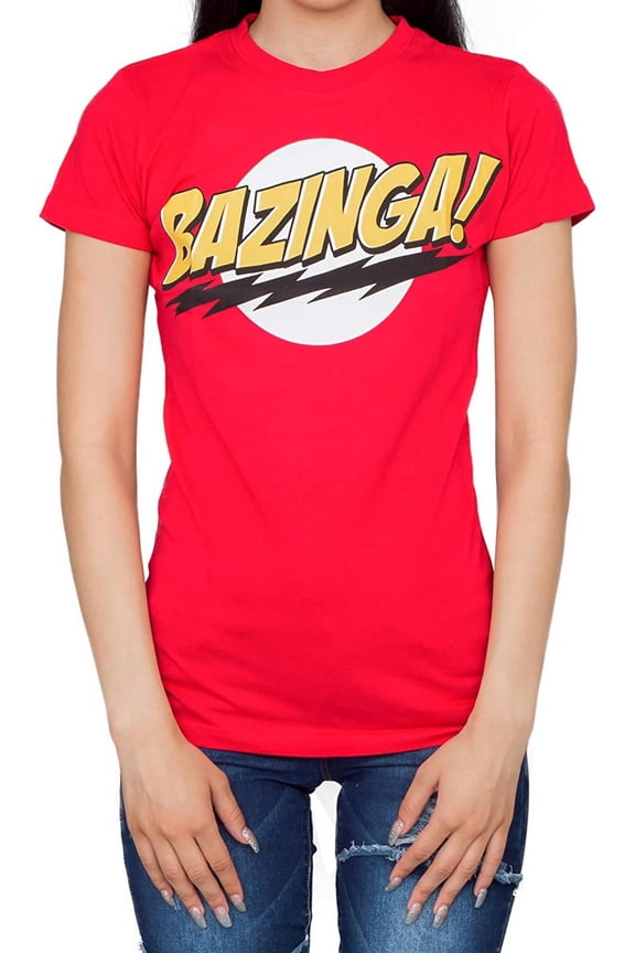 The Big Bang Theory Bazinga! Red Juniors T-shirt