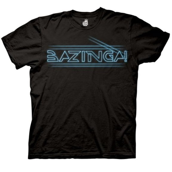 The Big Bang Theory Bazinga Tron Type Adult Black T-shirt