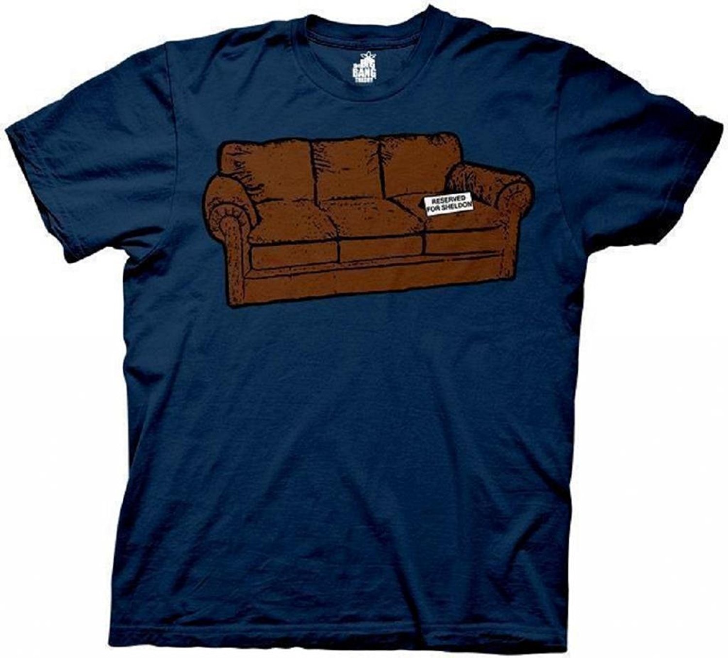 The Big Bang Theory Couch Reserved For Sheldon Navy Adult TShirt