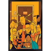 The Big Bang Theory - Elevator Wall Poster, 14.725" x 22.375", Framed