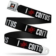 The Big Bang Theory Fcg Black White Red 1.0" Chrome I "Atom" Coitus Black Web Belt 1.0" Wide