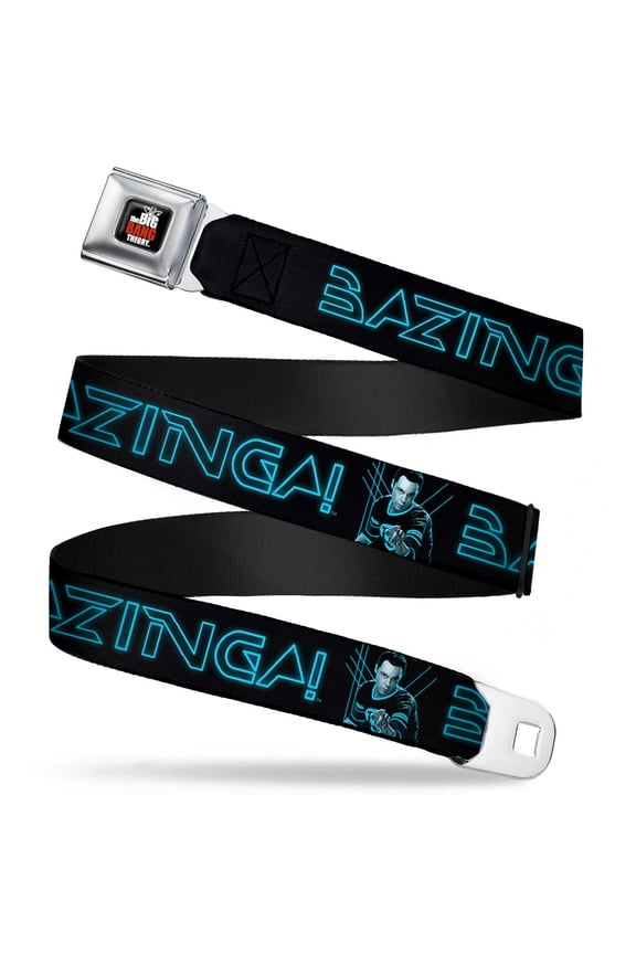 Full Color Black White Red Sheldon Bazinga! Black Blue Seatbelt Belt Standard