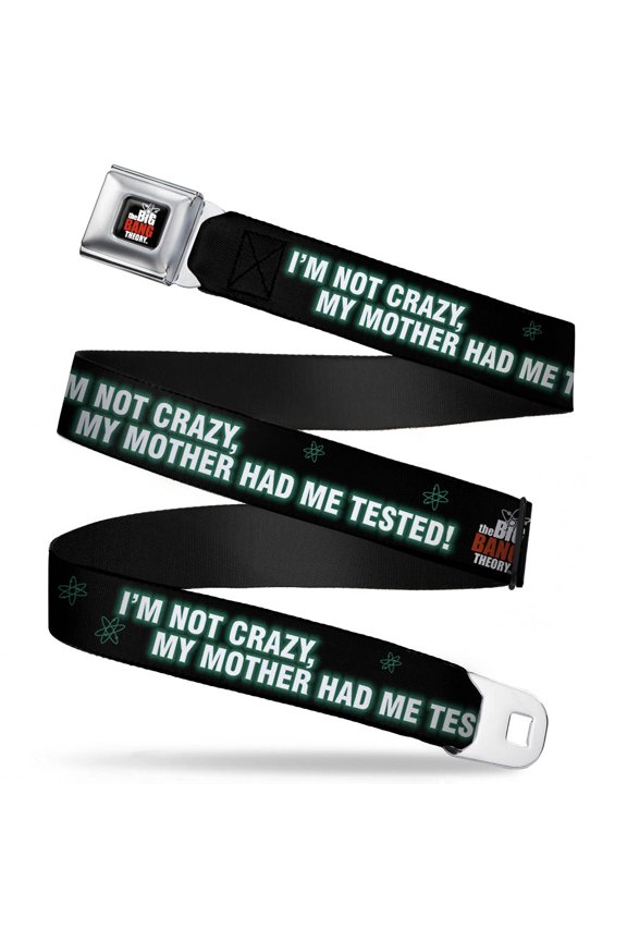 Full Color Black White Red Sheldon Bbt Logo I'M Not Seatbelt Belt Standard