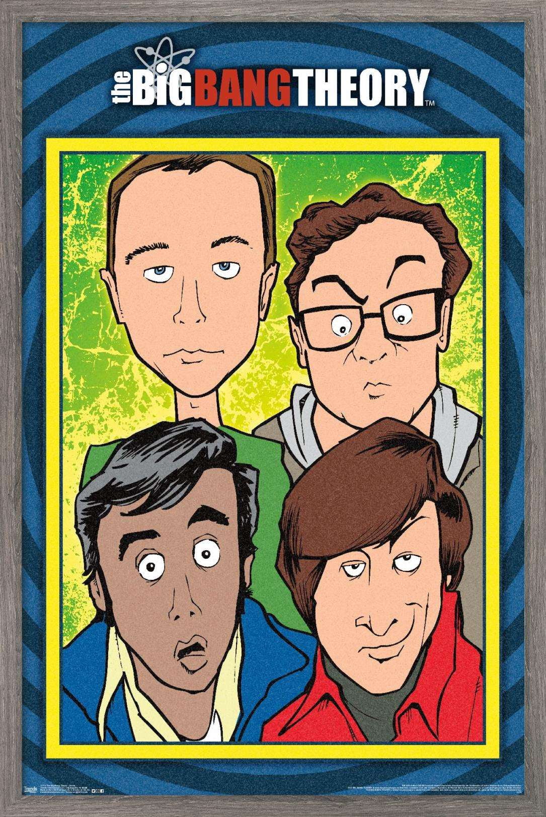 The Big Bang Theory - Geeks Wall Poster, 22.375" x 34", Framed
