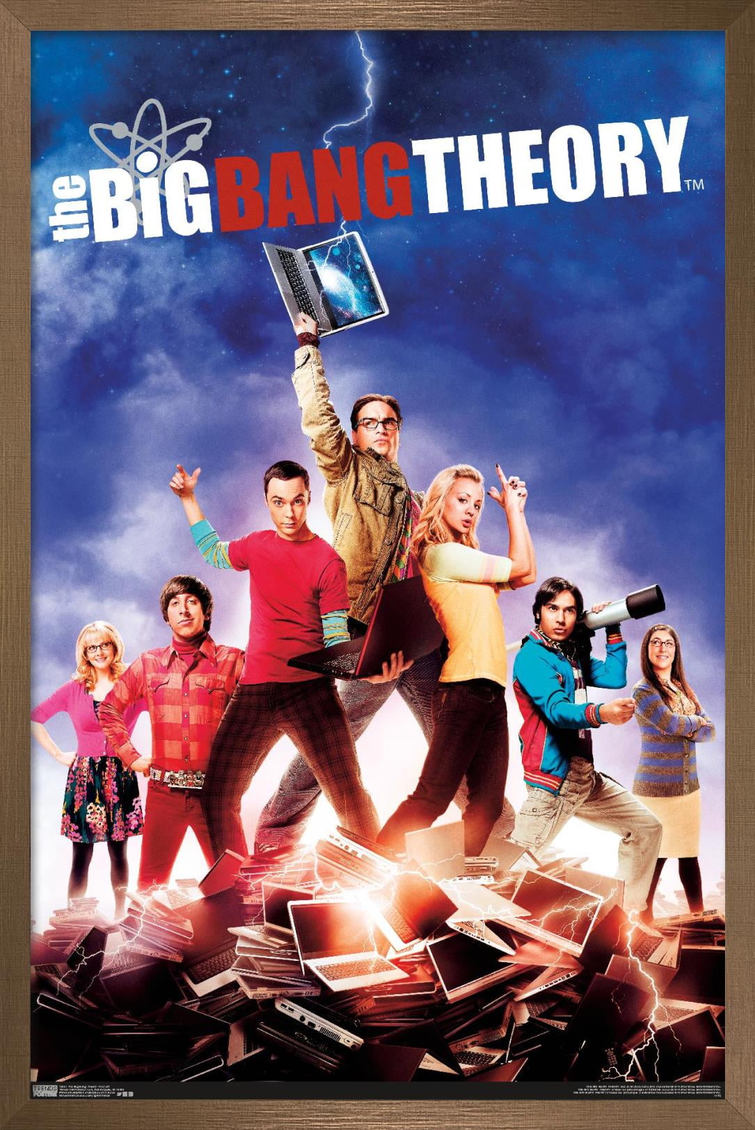 The Big Bang Theory - Key Art Wall Poster, 14.725" x 22.375", Framed