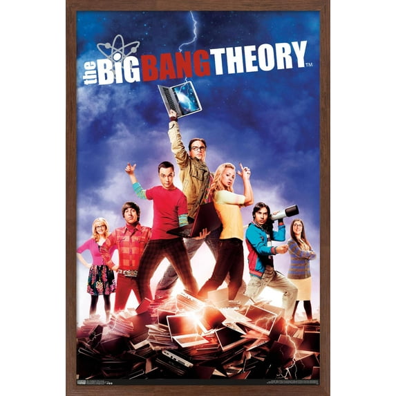 The Big Bang Theory - Key Art Wall Poster, 22.375" x 34", Framed