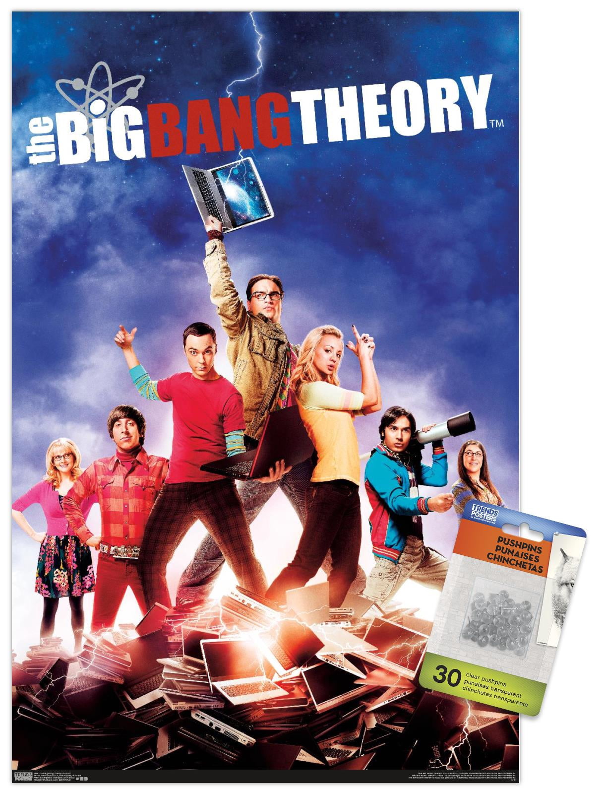 The Big Bang Theory - Key Art Wall Poster with Pushpins, 14.725" x 22.375"