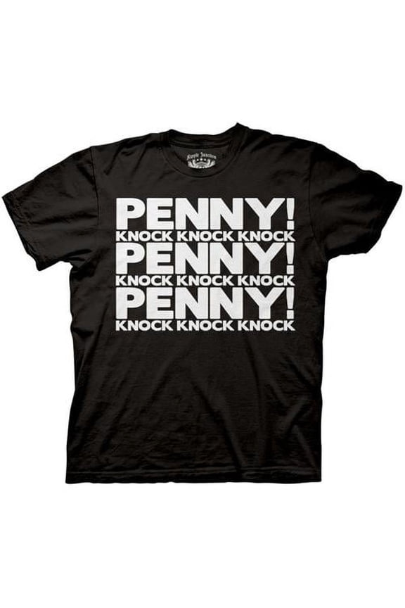 The Big Bang Theory Knock Knock Knock Penny! Men's Black T-Shirt | 2XL