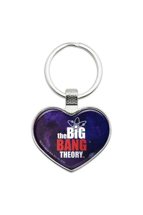 The Big Bang Theory Logo Keychain Heart Love Metal Key Chain Ring