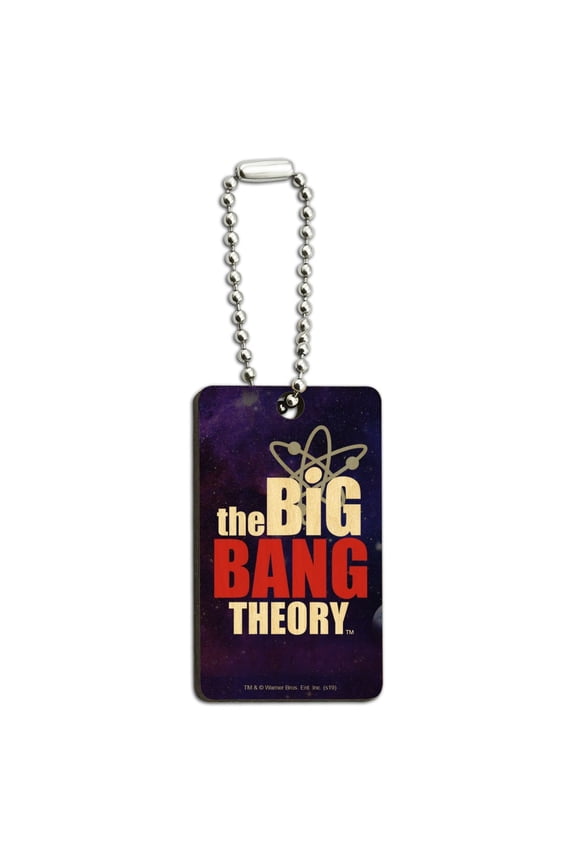 The Big Bang Theory Logo Wood Wooden Rectangle Keychain Key Ring