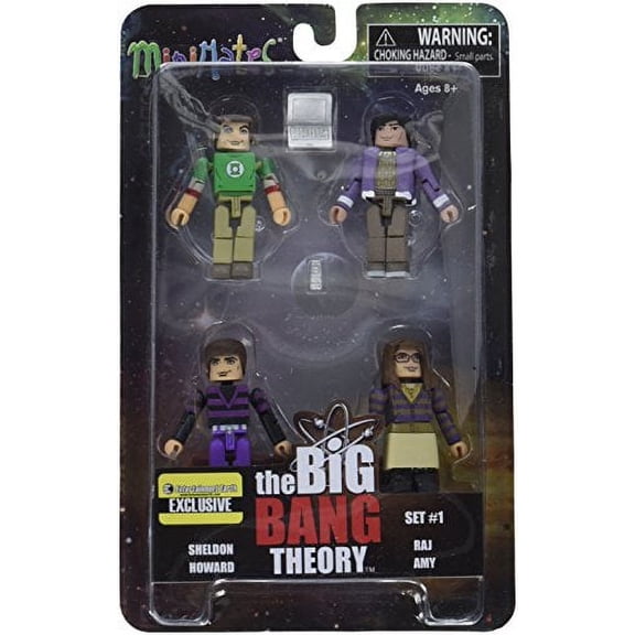 The Big Bang Theory Minimates Set 1 Action Figure Set, 4 Count