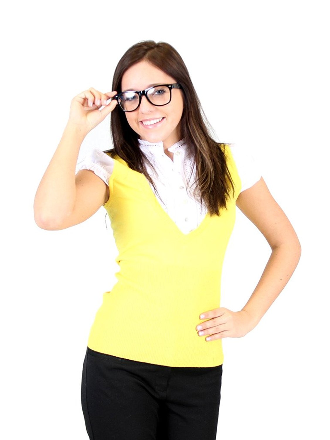 The Big Bang Theory Penny Yellow Vest Blouse Costume Shirt - Walmart.com