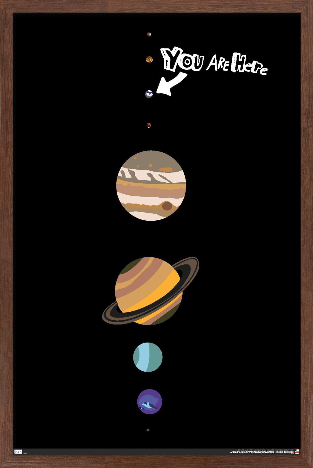 The Big Bang Theory - Planets Wall Poster, 22.375" x 34", Framed