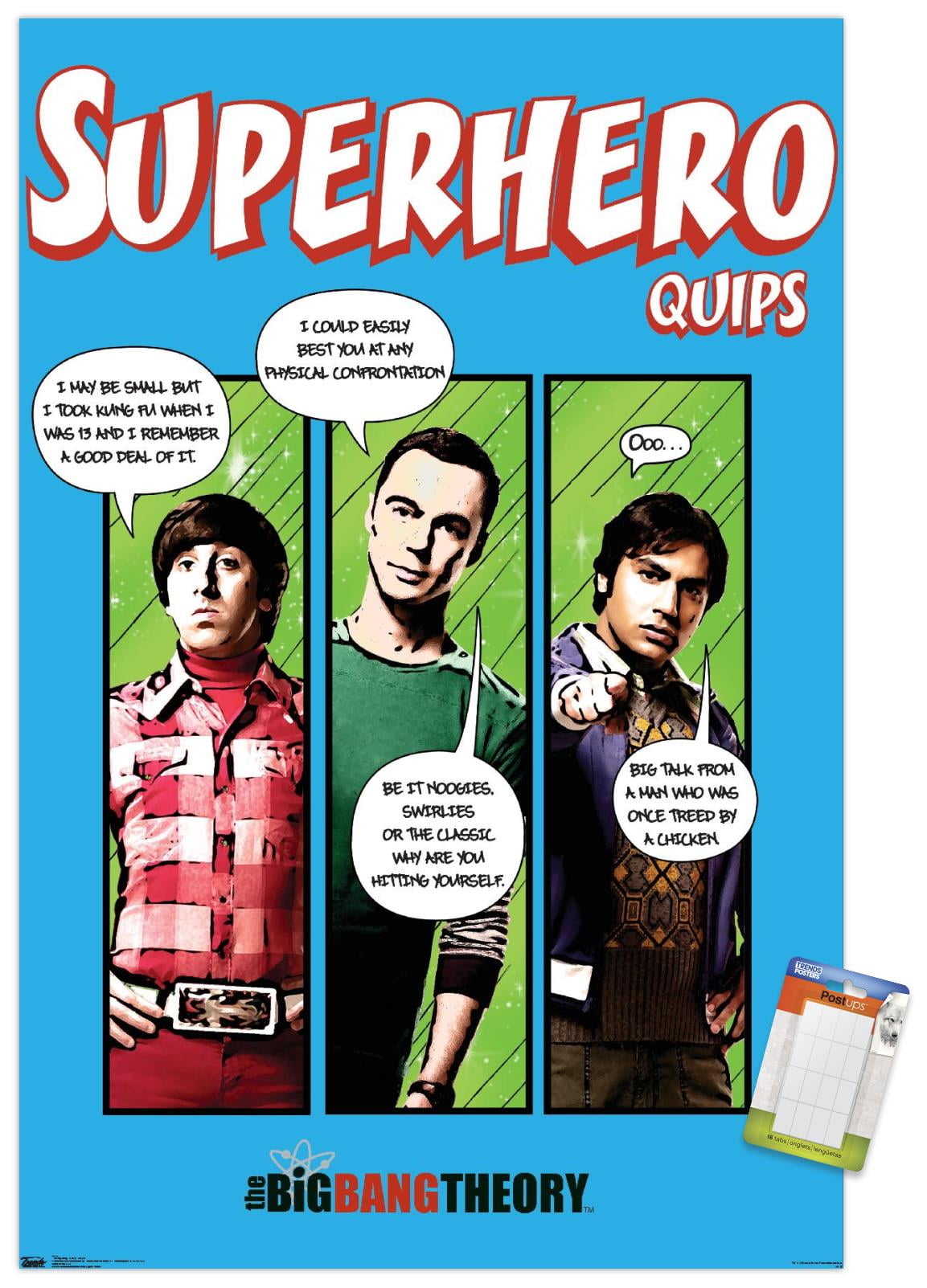 The Big Bang Theory - Quips Wall Poster, 14.725" x 22.375"