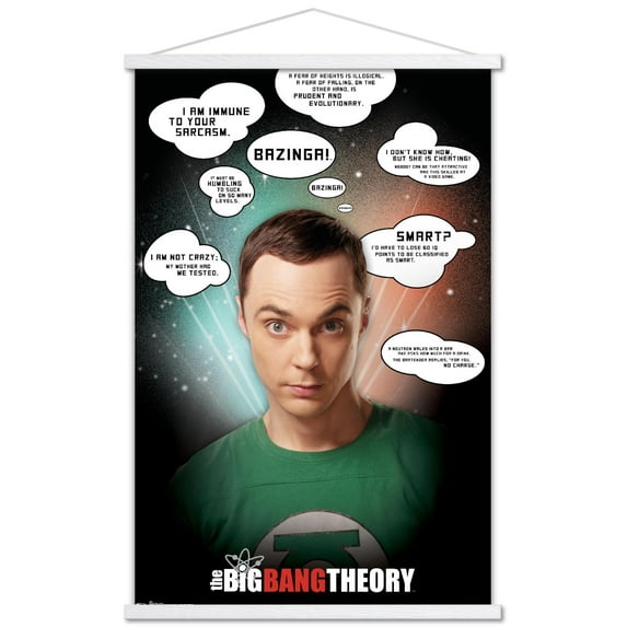 The Big Bang Theory - Quotes Wall Poster with Wooden Magnetic Frame, 22.375" x 34"