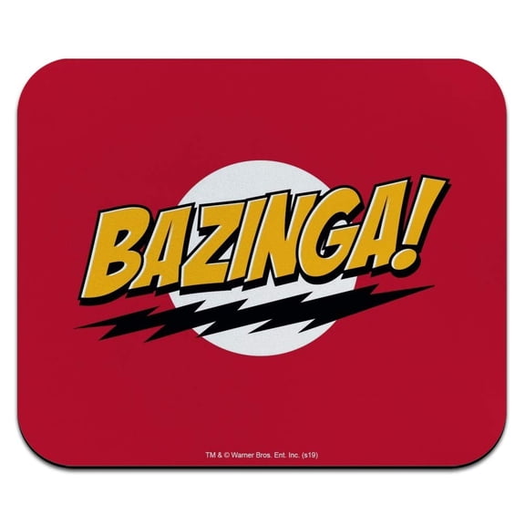 The Big Bang Theory Sheldon Bazinga Low Profile Thin Mouse Pad Mousepad