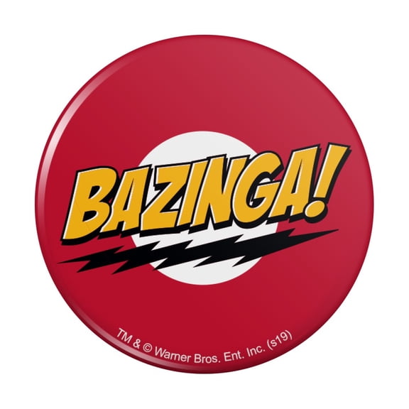 The Big Bang Theory Sheldon Bazinga Pinback Button Pin