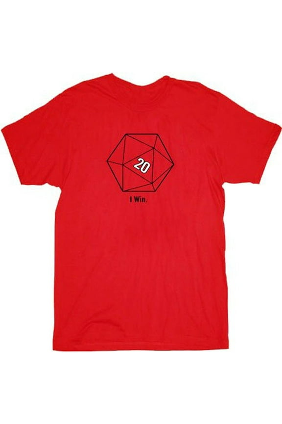 The Big Bang Theory Sheldon Cooper 20 Sided Dice D20 Adult Red T-shirt