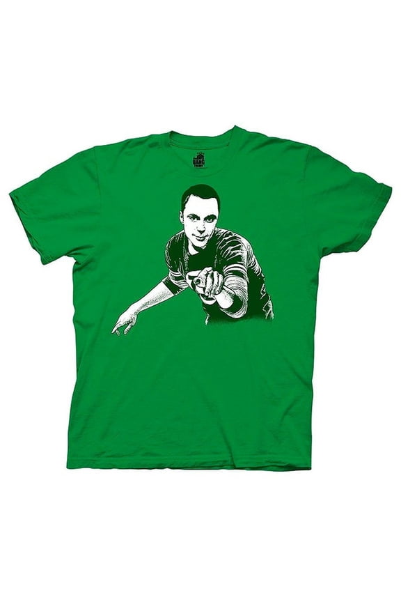 The Big Bang Theory Sheldon Cooper Bazinga Adult Flip Irish Green T-shirt
