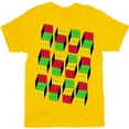 thumbnail image 1 of The Big Bang Theory Sheldon Cooper Opti Blocks Adult Mustard T-Shirt, 1 of 3
