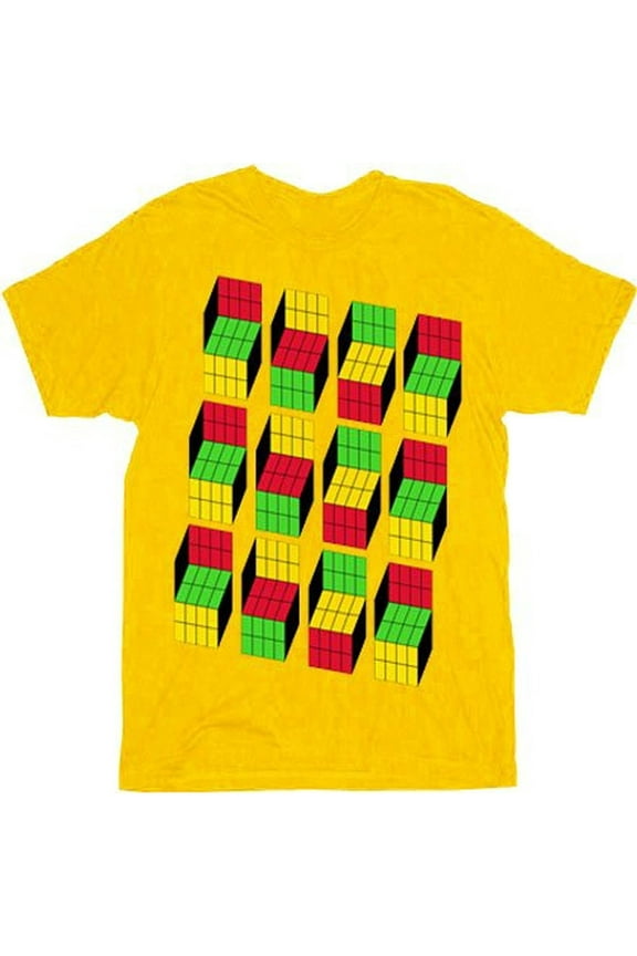 The Big Bang Theory Sheldon Cooper Opti Blocks Adult Mustard T-Shirt