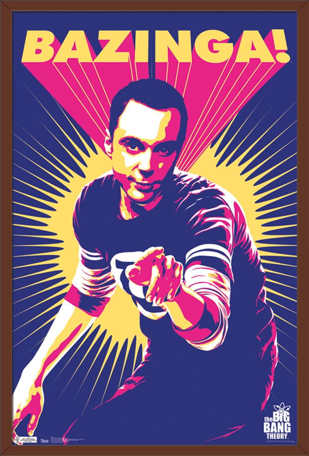 The Big Bang Theory - Sheldon Wall Poster, 22.375" x 34", Framed