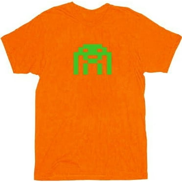 The Big Bang Theory Space Invader Adult Orange T-Shirt