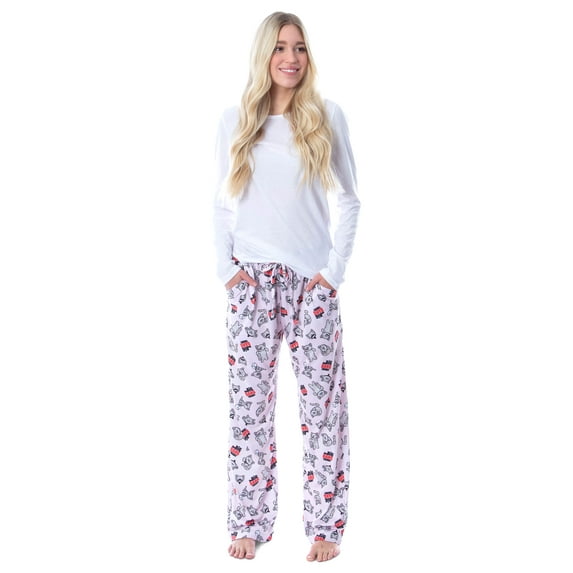 The Big Bang Theory Women's TV Series Logo And Kitty Lounge Sleep Pajama Pants Loungewear Sleepwear