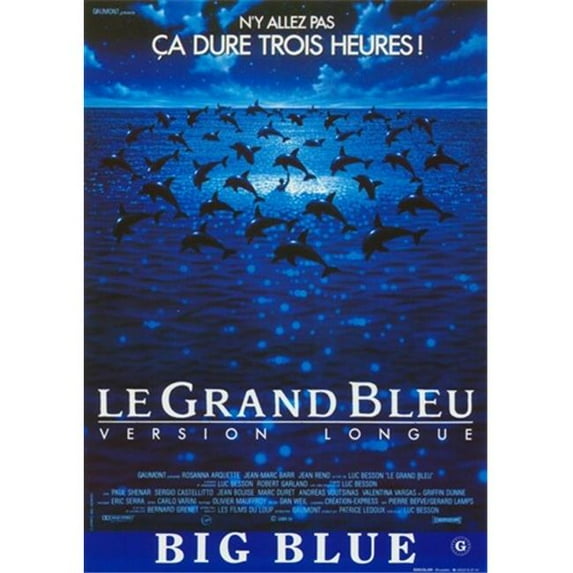 The Big Blue Movie Poster - 11 x 17 in.