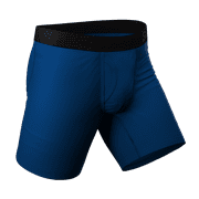 The Big Blue - Shinesty Dark Blue Long Leg Ball Hammock Pouch Underwear With Fly  Medium