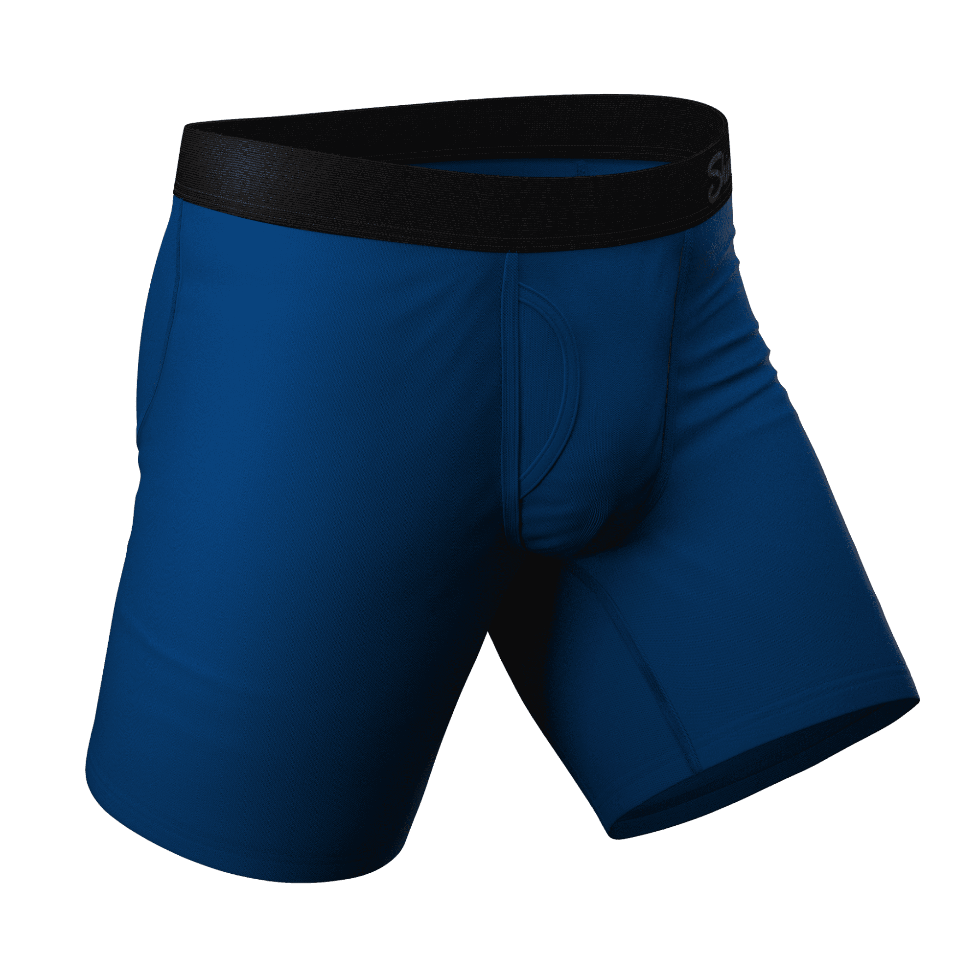 The Big Blue - Shinesty Dark Blue Ball Hammock Pouch Underwear With Fly XL  