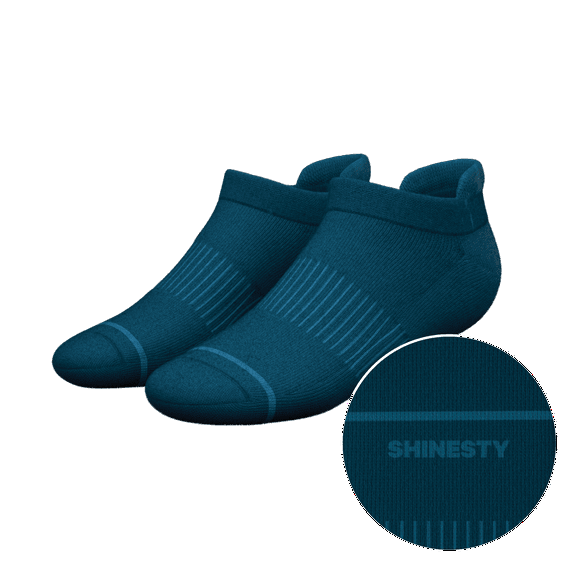 The Big Blue - Shinesty Navy Heel Hammock Ankle Socks  Large