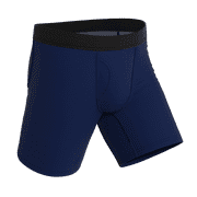 The Big Blue - Shinesty Navy Ball Hammock Boxer - Long Leg  Large