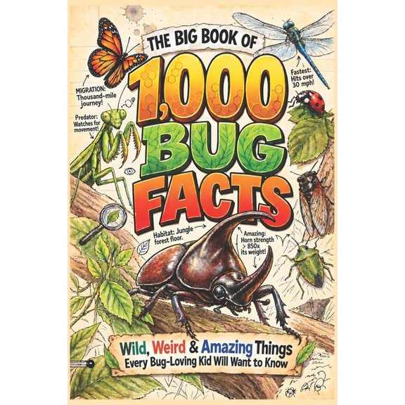 The Big Book of 1,000 Bug Facts: Wild, Weird & Amazing Things Every Bug-Loving Kid Will Want to Know, (Paperback)