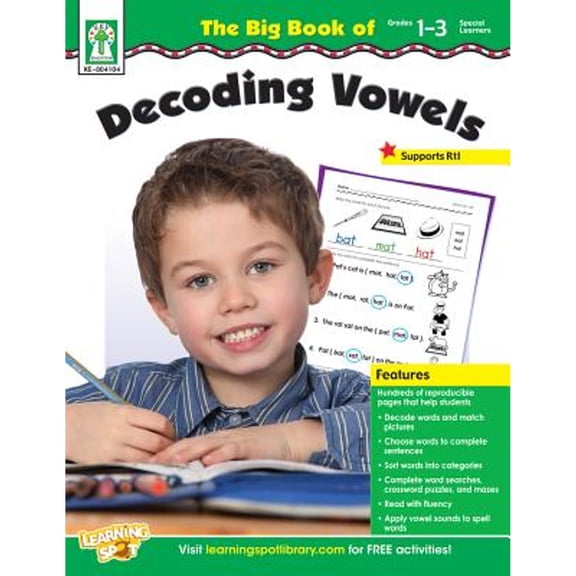 Pre-Owned The Big Book of Decoding Vowels, Grades 1 - 3 (Paperback) 1620573628 9781620573624
