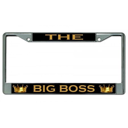 The Big Boss Chrome License Plate Frame