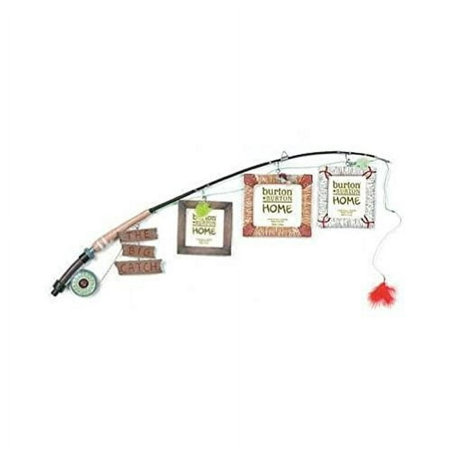 The Big Catch Fly Fishing Pole Photo Picture Holder Frame Themed Decor