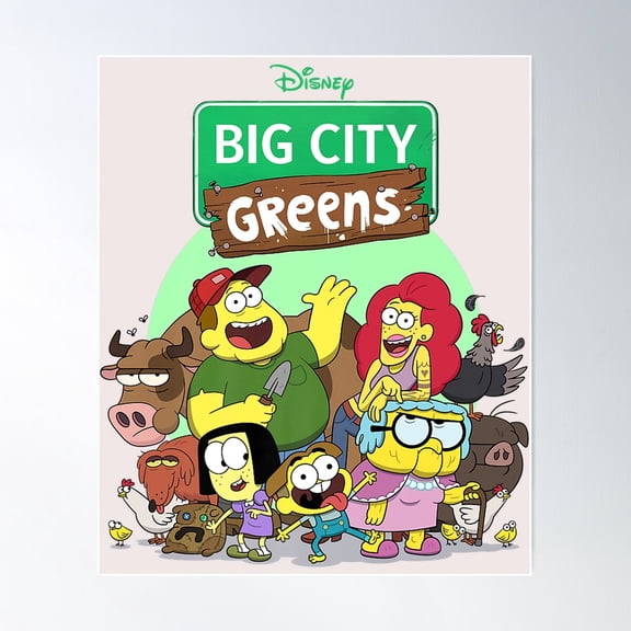 The Big City Greener Farm Group Graphics Poster Wall Art, Modern Wall Decor For Living Room Bedroom, 24x36 UNFRAMED