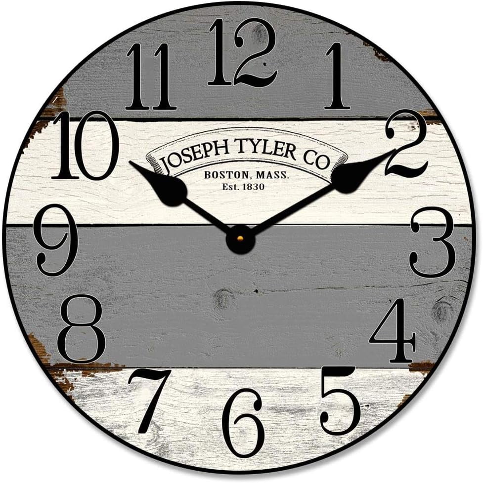 The Big Clock Store Gray Clocks Ultra Quiet Quartz Mechanism Hand