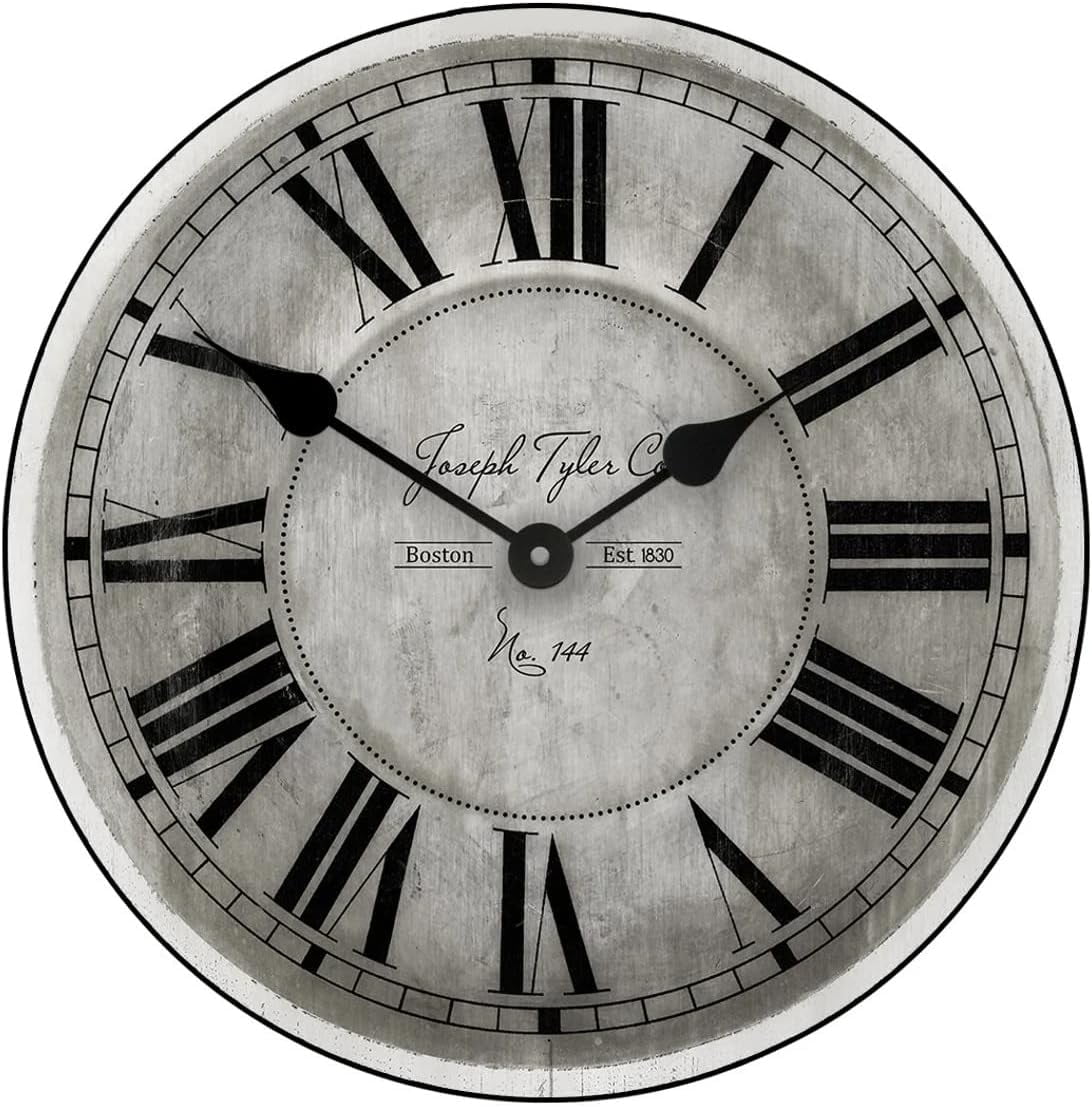 The Big Clock Store Gray Clocks Ultra Quiet Quartz Mechanism Hand