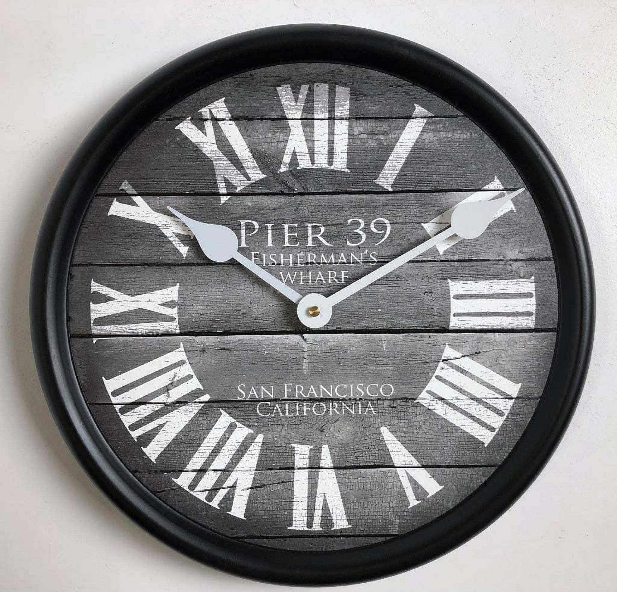 The Big Clock Store Gray Clocks Ultra Quiet Quartz Mechanism Hand